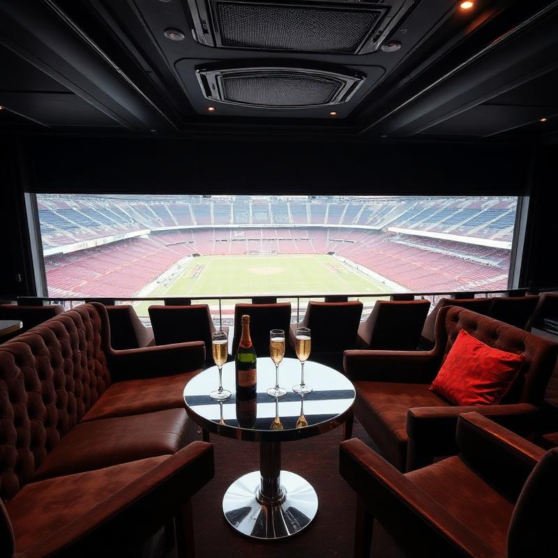 Premium VIP stadium lounge overlooking the field