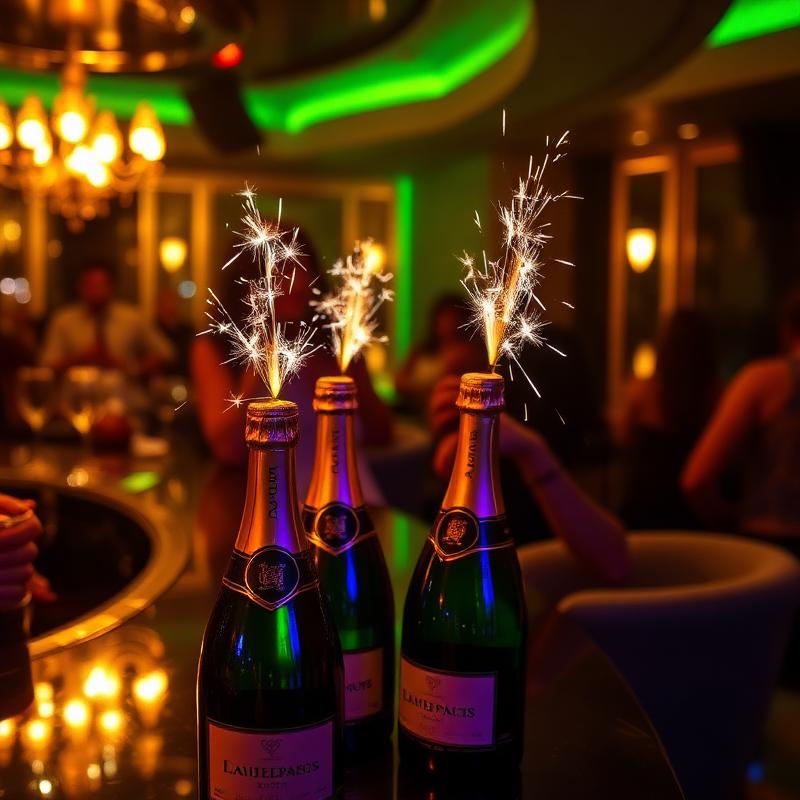 Exclusive nightlife lounge with champagne service